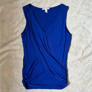 Kenneth Cole New York Royal Blue Wrap Tank Top